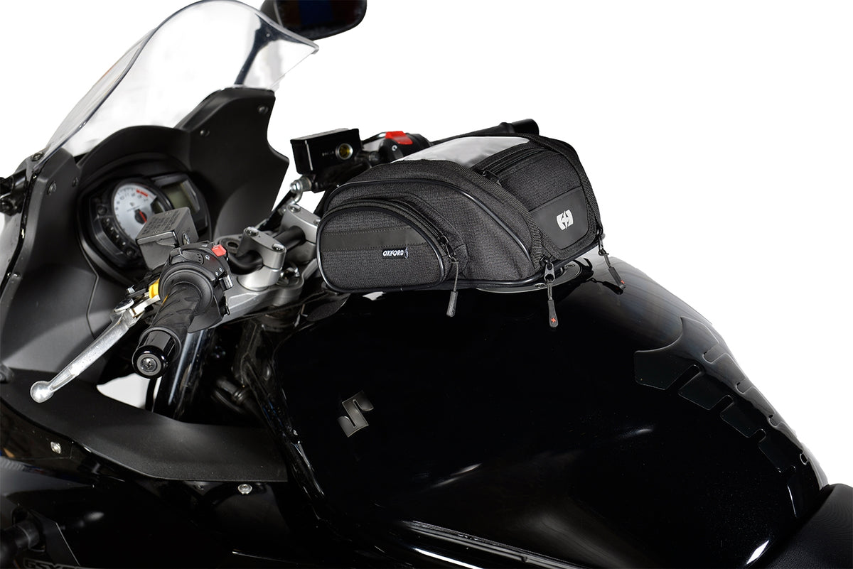 OXFORD TORBA NA ZBIORNIK MOTOCYKLA TANK BAG F1 MINI TANK 7L MAGNETIC (MAGNES) KOLOR CZARNY POJEMNOŚĆ 7L (ZASTĘPUJE OL430) – zdjęcie 3