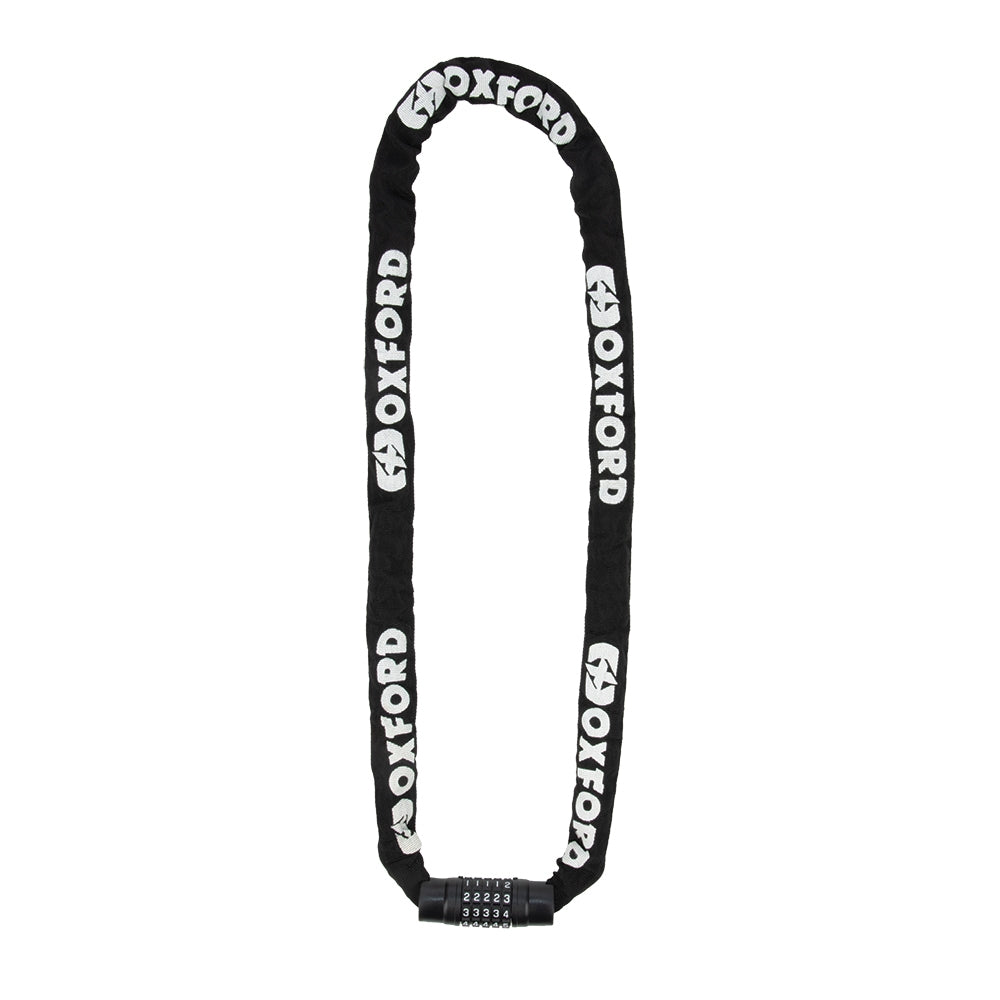 OXFORD PROMOCJA ŁAŃCUCH ZABEZPIECZENIE ANTYKRADZIEŻOWE COMBI CHAIN 8MM x 0,9M (OCZKO 8MM) - (ZAMKNIĘCIE NA SZYFR) – zdjęcie 2