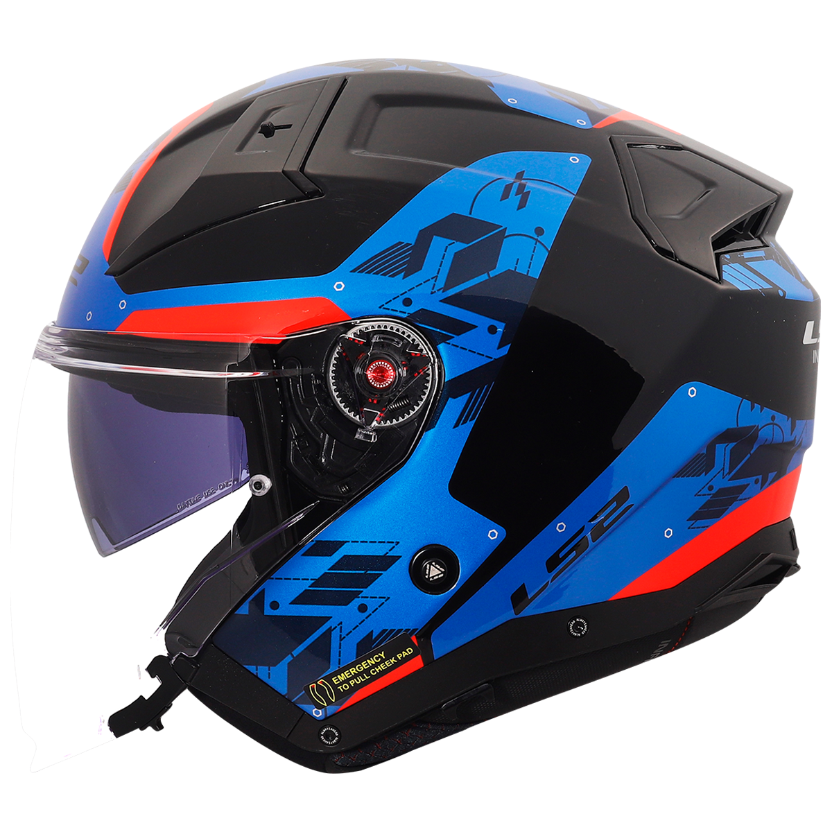 KASK LS2 OF603 INFINITY II NIGHTLINE BLUE RED