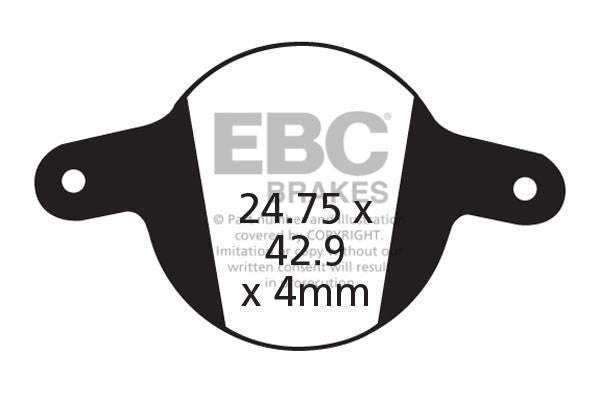 CFA326 - Klocki hamulcowe rowerowe (organiczne) EBC Brakes