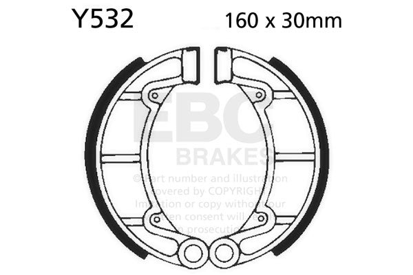 EBC Brakes Szczęki hamulcowe EBC Y532 (1 kpl.)