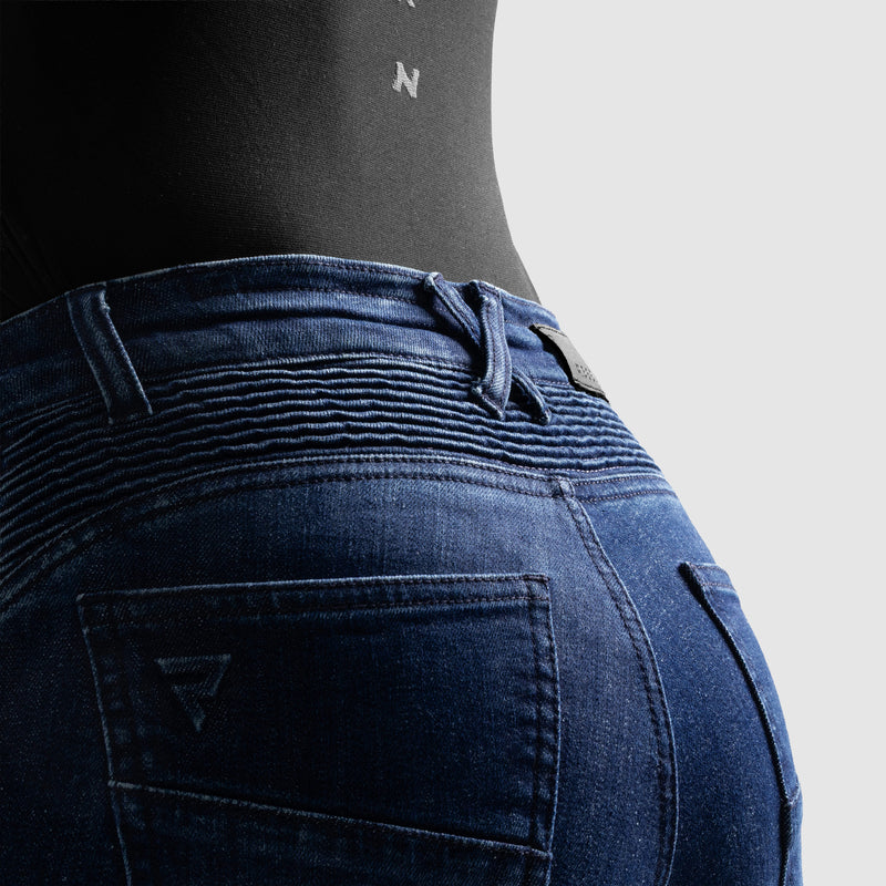 JEANSY MOTOCYKLOWE DAMSKIE REBELHORN AGNESS 2 WASHED BLUE MONOLAYER 24/30