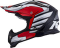 Kask motocyklowy KYT STRIKE EAGLE WINGS biały/czerwony