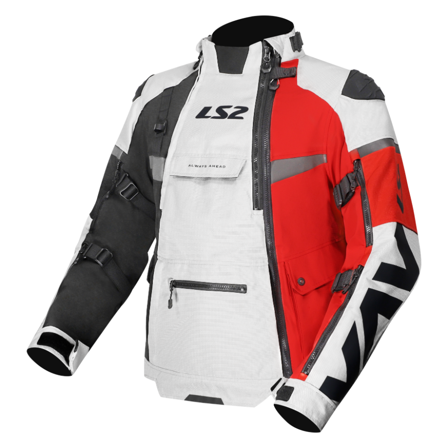 KURTKA LS2 X-MASTER MAN BLACK GREY RED