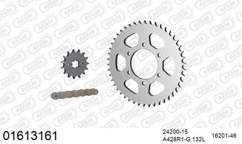Zestaw napędowy AFAM do KAWASAKI BN 125 Eliminator A1,A2,A3,A4,A5,A6 – zdjęcie 2