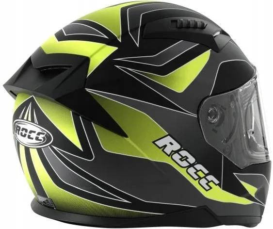 Kask motocyklowy ROCC 333 matowo-szary/neonowy