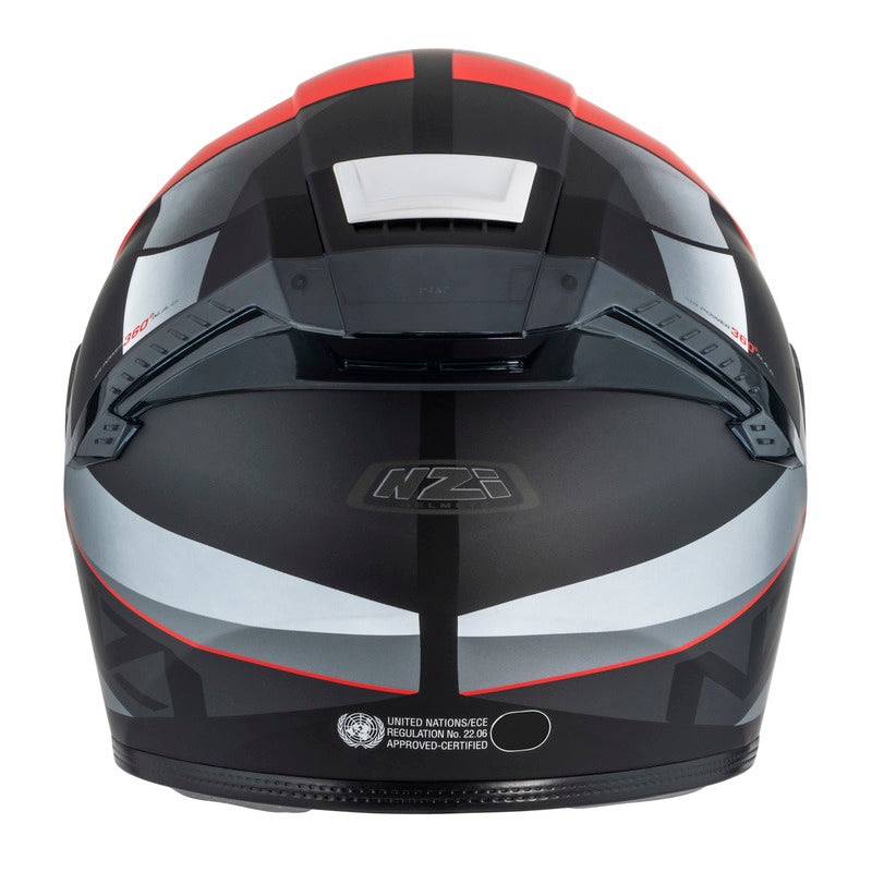 KASK MOTOCYKLOWY NZI EURUS 4 STREAM DUO VANGUARD BLACK ANTRACITE RED TINTED S MATT XS