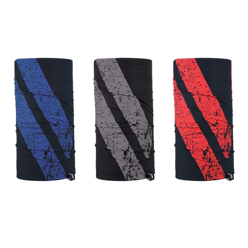 OXFORD KOŁNIERZ WIELOFUNKCYJNY WIATROODPORNY COMFY GRAPHITE STRIPE 3 SZTUKI W OPAKOWANIU KOLOR CZARNY/CZERWONY/SZARY/NIEBIESKI – zdjęcie 2