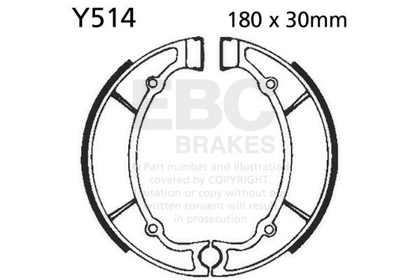 EBC Brakes Szczęki hamulcowe EBC Y514 (1 kpl.)