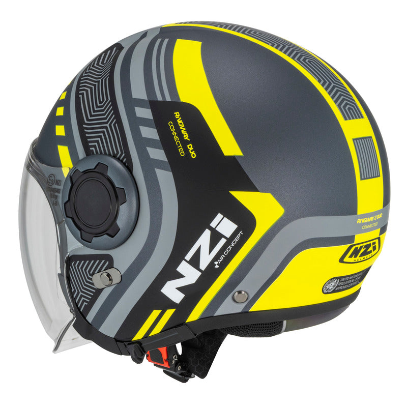 KASK MOTOCYKLOWY NZI RINGWAY 2 DUO CONNECTED ANTRACITE GREY MATT XS