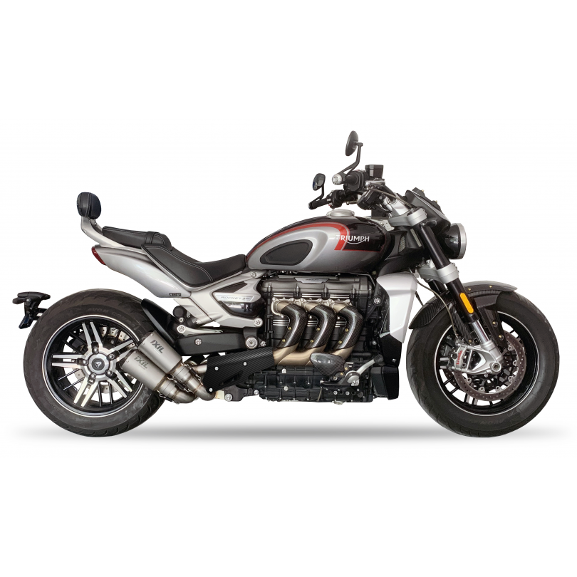Tłumik IXIL TRIUMPH ROCKET 3 20-22 (Y101) typ 2RC (waga: 800 x2g, długość: 230 mm., materiał: Inox AISI304, kolor: Bright resin)