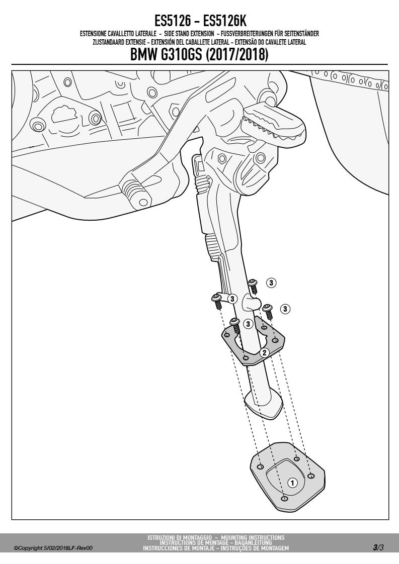 KAPPA POSZERZENIE STOPKI BOCZNEJ BMW G 310GS (17-19) – zdjęcie 3