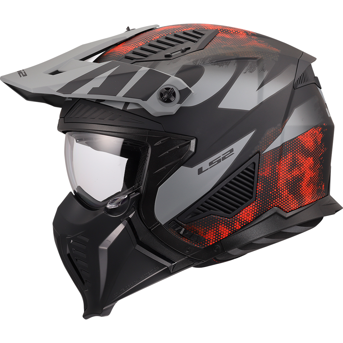 KASK LS2 OF606 DRIFTER GAS GREY RED