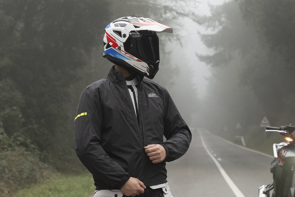 KURTKA LS2 BREAKOUT MAN GREY BLUE RED