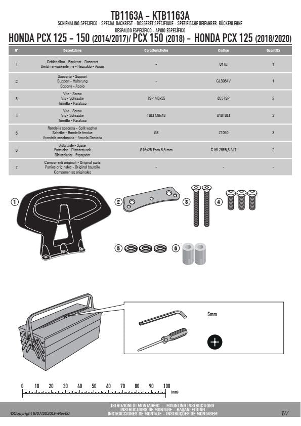 KAPPA OPARCIE PASAŻERA HONDA PCX 125 (18 -20), PCX 125-150 (14-17), PCX 150 (18) – zdjęcie 5
