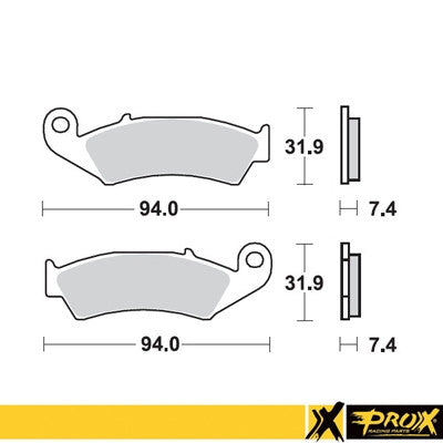 ProX Racing Parts ProX Klocki Hamulcowe Przednie CR125/250/500 '87-94 (odpowiednik EBC FA125R)