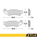 ProX Racing Parts ProX Klocki Hamulcowe Przednie CR125/250/500 '87-94 (odpowiednik EBC FA125R)