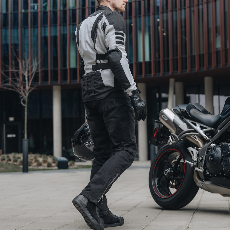 JEANSY MOTOCYKLOWE REBELHORN HAWK 3 REGULAR FIT WASHED BLACK