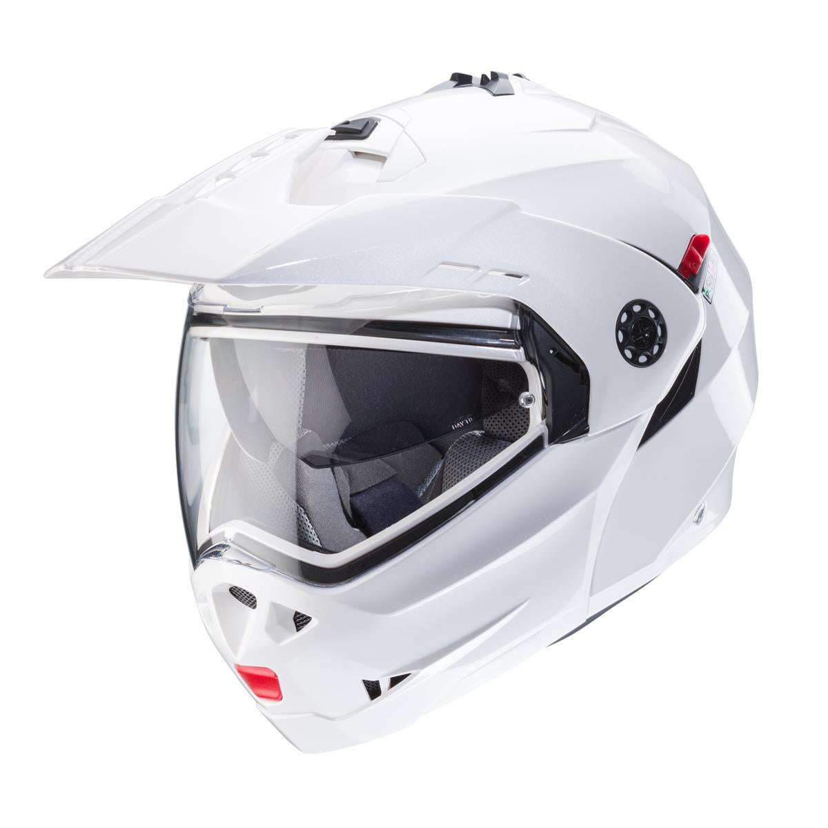 CABERG KASK SZCZĘKOWY FLIP-UP ENDURO MODEL TOURMAX X SOLID KOLOR BIAŁY POŁYSK (PINLOCK W ZESTAWIE)