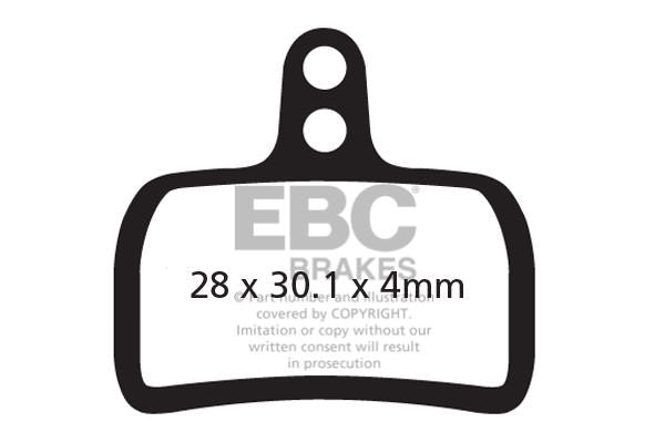 CFA386R - Klocki hamulcowe rowerowe (organiczne wyczynowe) EBC Brakes