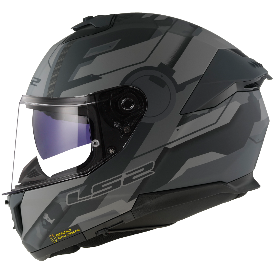 KASK LS2 FF808 STREAM II SHADOW M.TITAN GREY-06