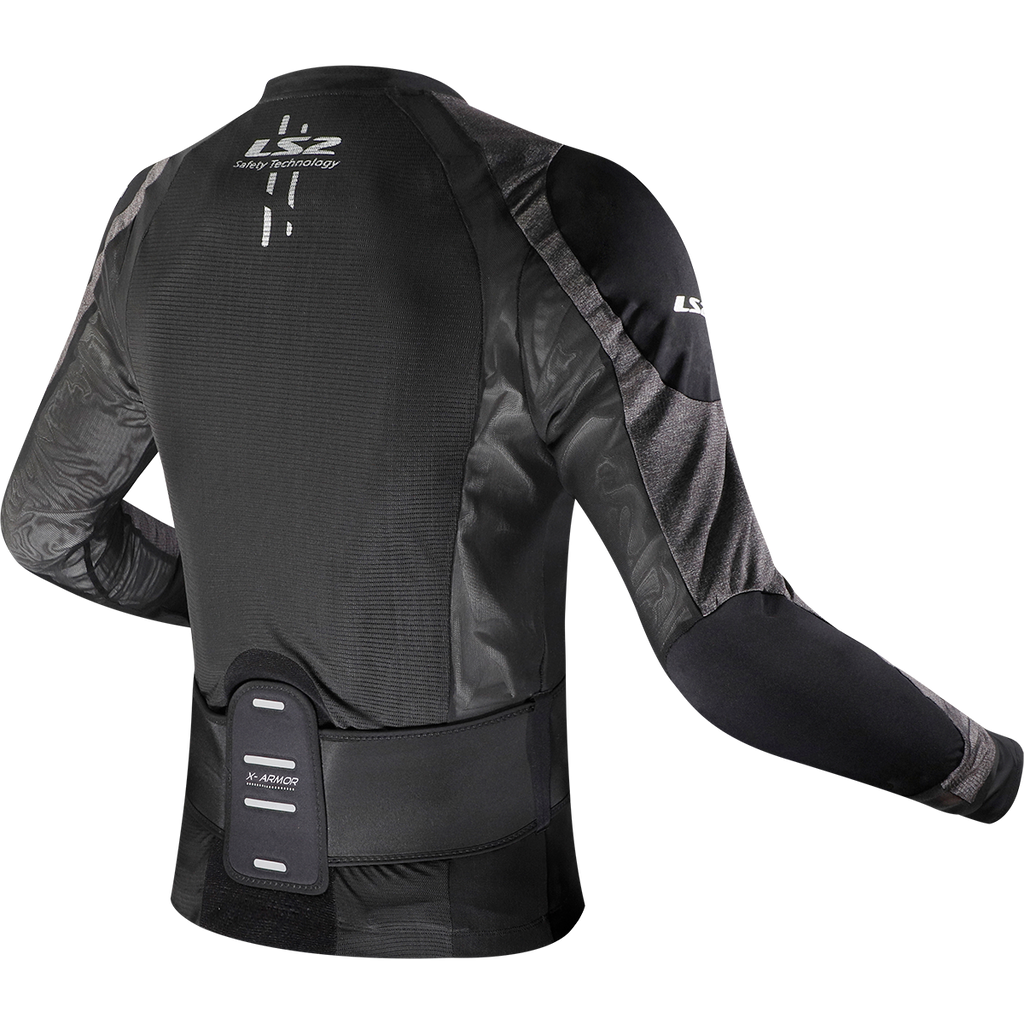 BLUZA LS2 X-ARMOR MAN BLACK SILVER
