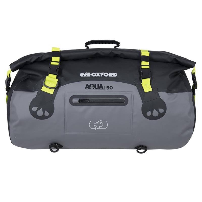 OXFORD TORBA AQUA T-50 ROLLBAG WODOODPORNA POJEMNOŚĆ 50L KOLOR CZARNY/SZARY/ŻÓŁTY FLUO – zdjęcie 3
