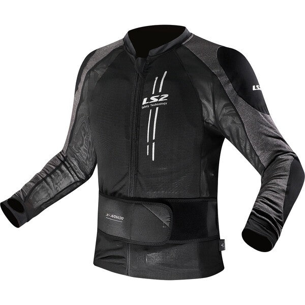 BLUZA LS2 X-ARMOR MAN BLACK SILVER