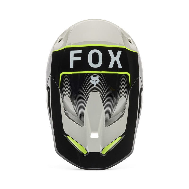 KASK MOTOCYKLOWY JUNIOR FOX V1 COLLECT GREY YELLOW