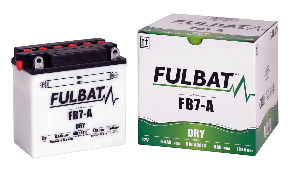 Akumulator FULBAT FUL DRY - FB7-A / YB7-A (suchy, obsługowy, kwas w zestawie)