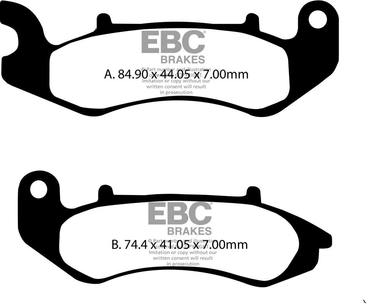 EBC Brakes Klocki hamulcowe EBC SFA707 skuterowe (kpl. na 1 tarcze)