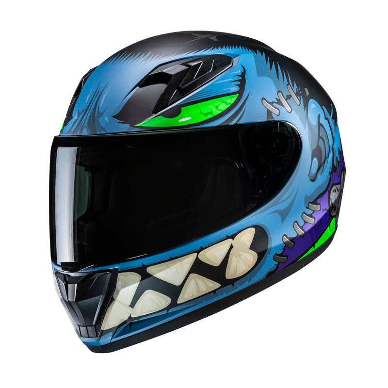 KASK MOTOCYKLOWY JUNIOR HJC Y10 FRANK BLUE RED