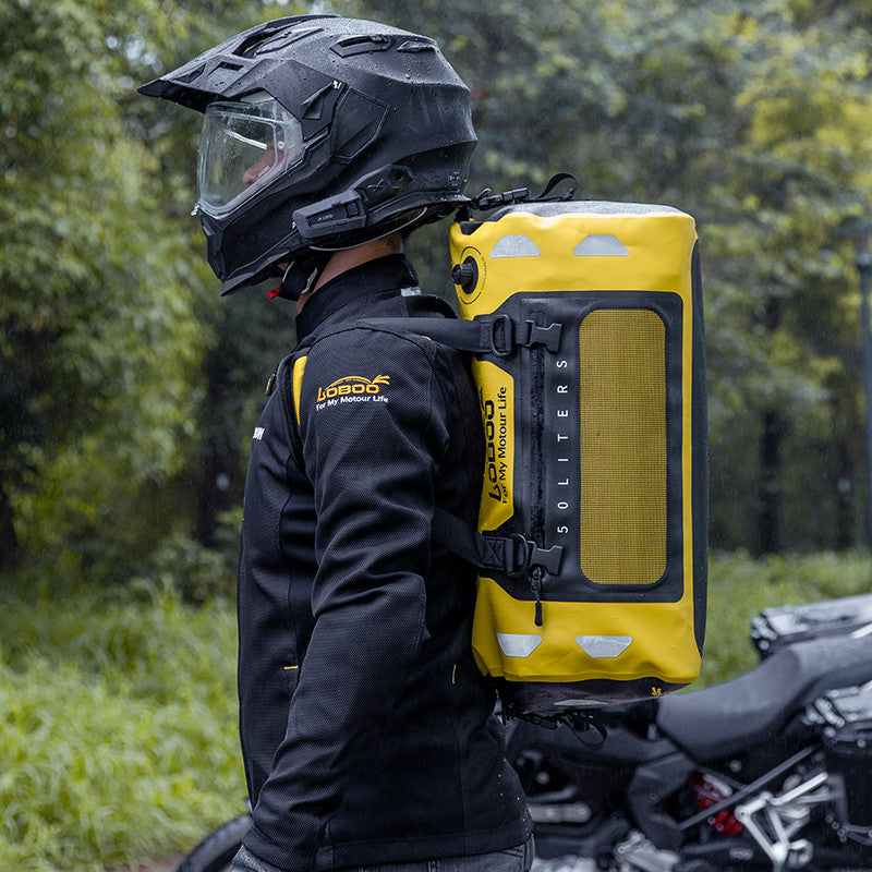 LOBOO Torba motocyklowa TPU żółta 50L