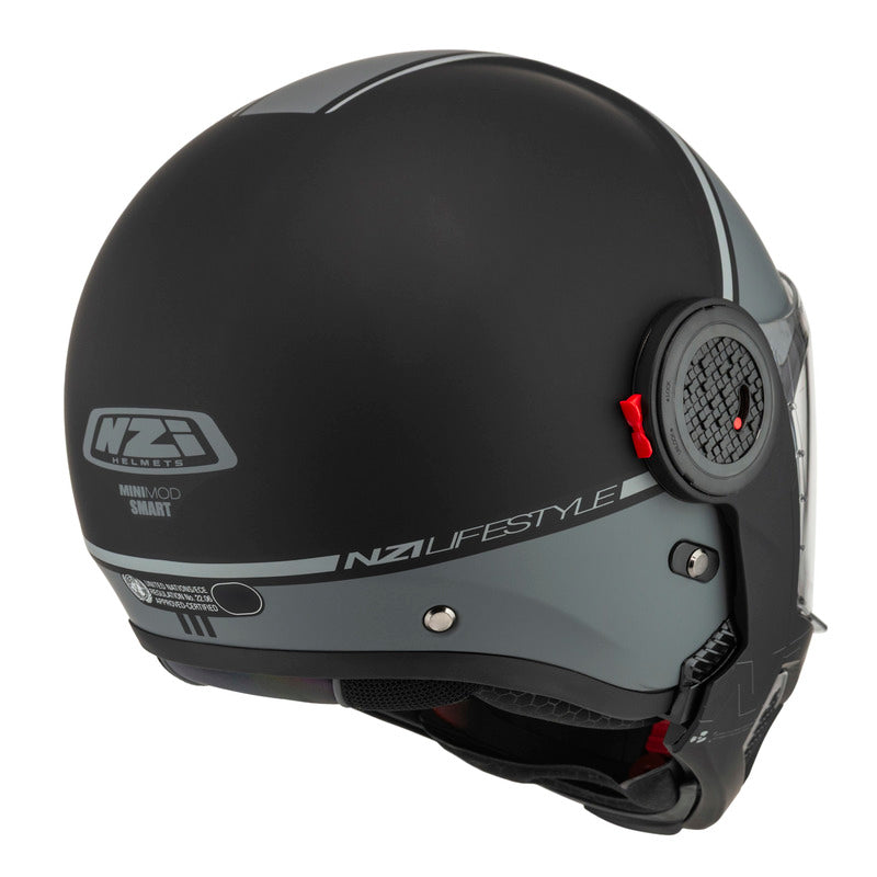 KASK MOTOCYKLOWY NZI MINIMOD DUO SMART BLACK ANTRACITE MATT XS