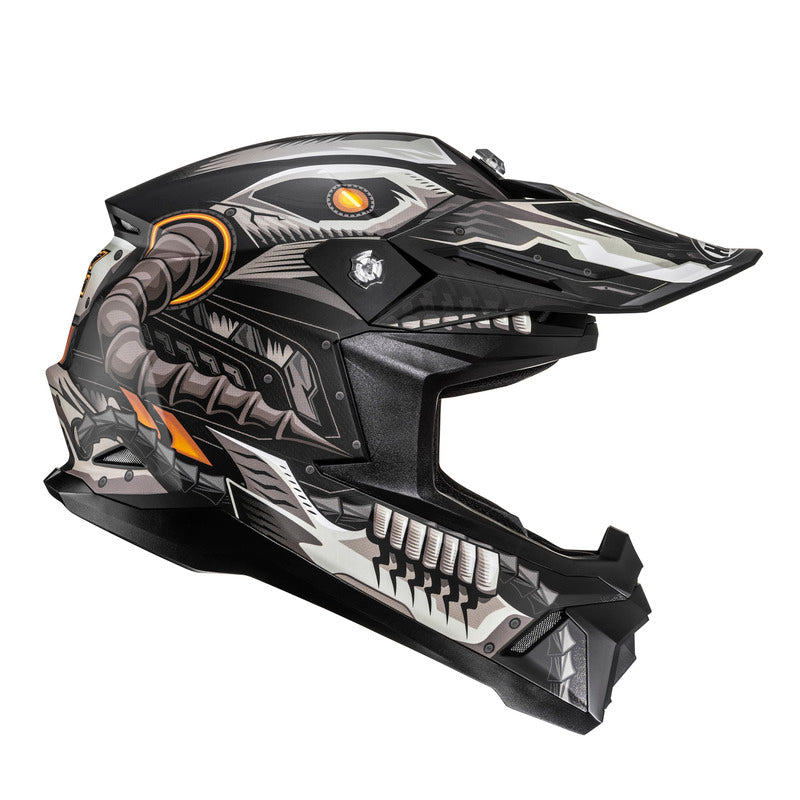KASK MOTOCYKLOWY HJC C50 MECHA BEAST BLACK GREY