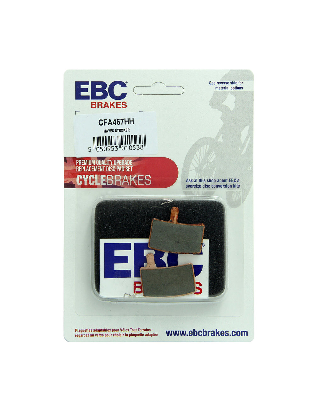 CFA467HH - Klocki hamulcowe rowerowe (spiekane) EBC Brakes