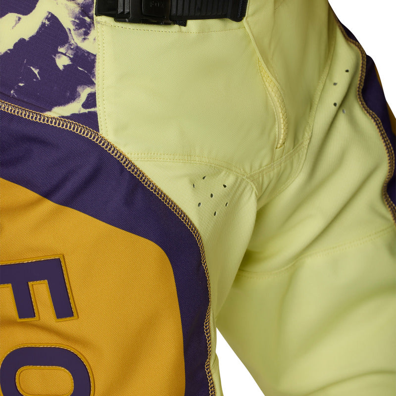 SPODNIE MOTOCYKLOWE FOX 180 IMAGE PRINT PEAR YELLOW