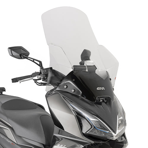 GIVI SZYBA PRZEZROCZYSTA 78,5 x 59 cm (H x W) WYMAGANY KIT - KYMCOdowntown 350 gt (24)