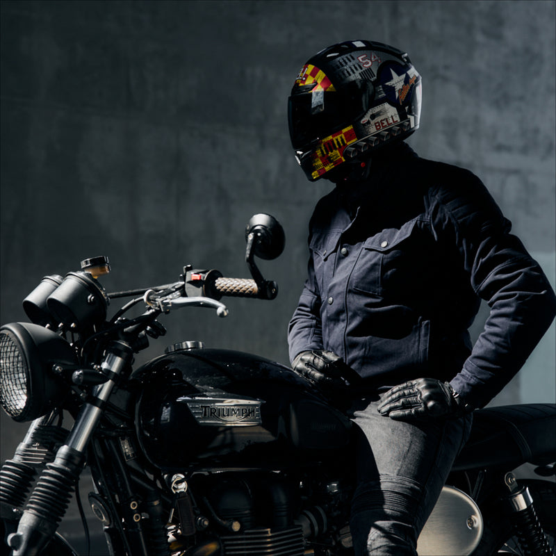 KURTKA MOTOCYKLOWA TEKSTYLNA REBELHORN HUNTER NAVY BLUE – zdjęcie 5