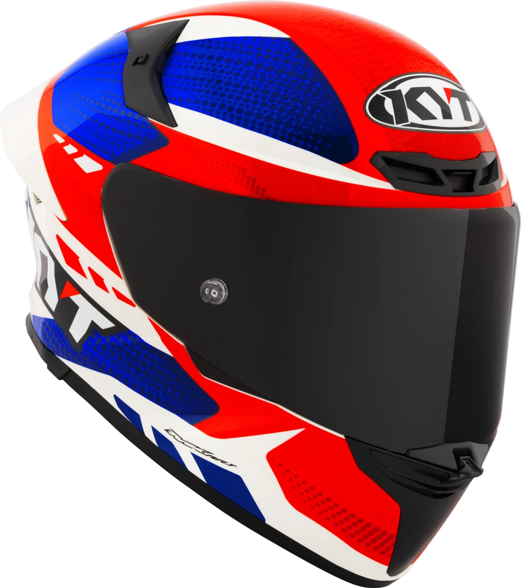 Kask motocyklowy KYT TT-REVO GEAR Niebieski/Czerwony