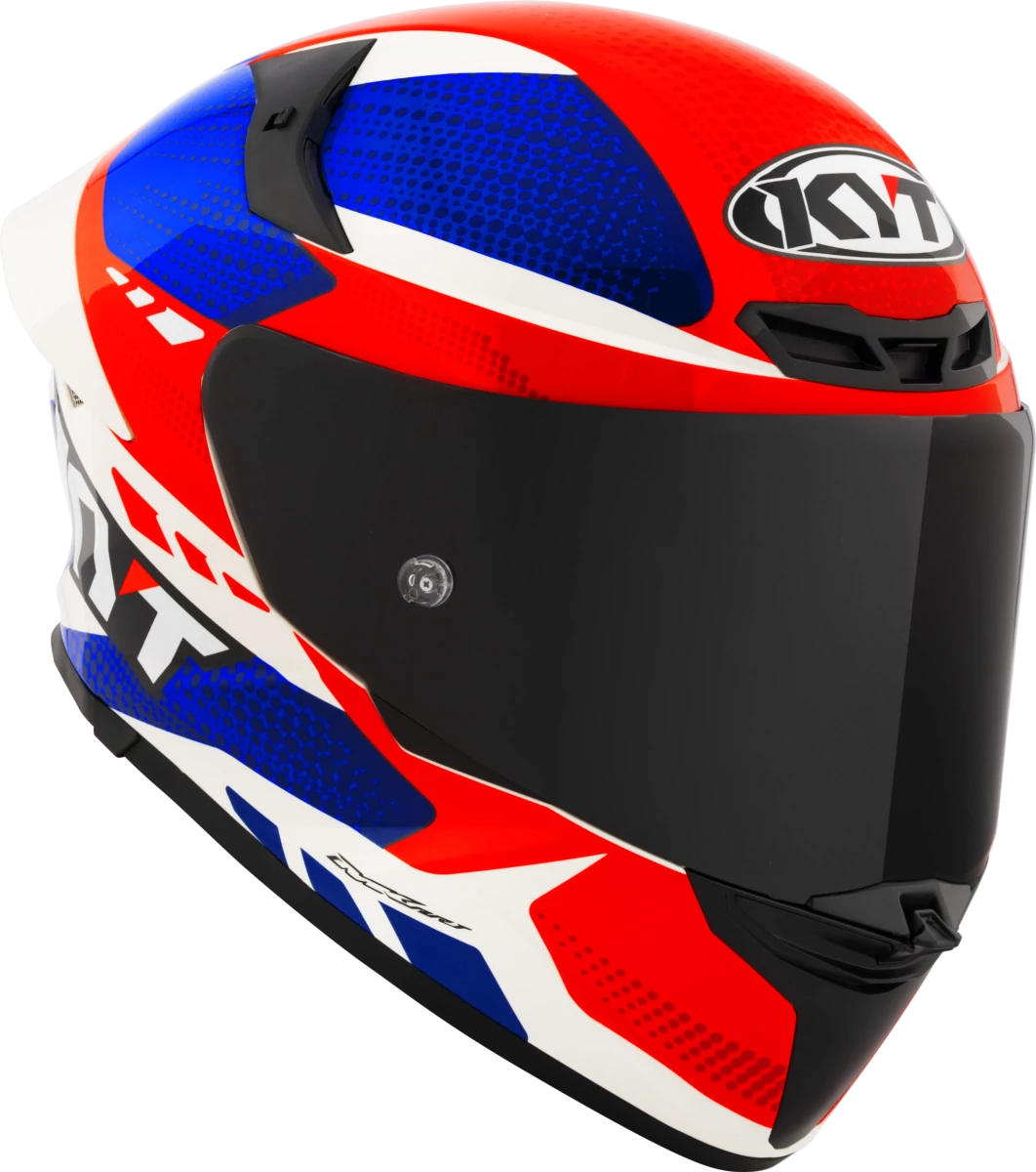 Kask motocyklowy KYT TT-REVO GEAR Niebieski/Czerwony