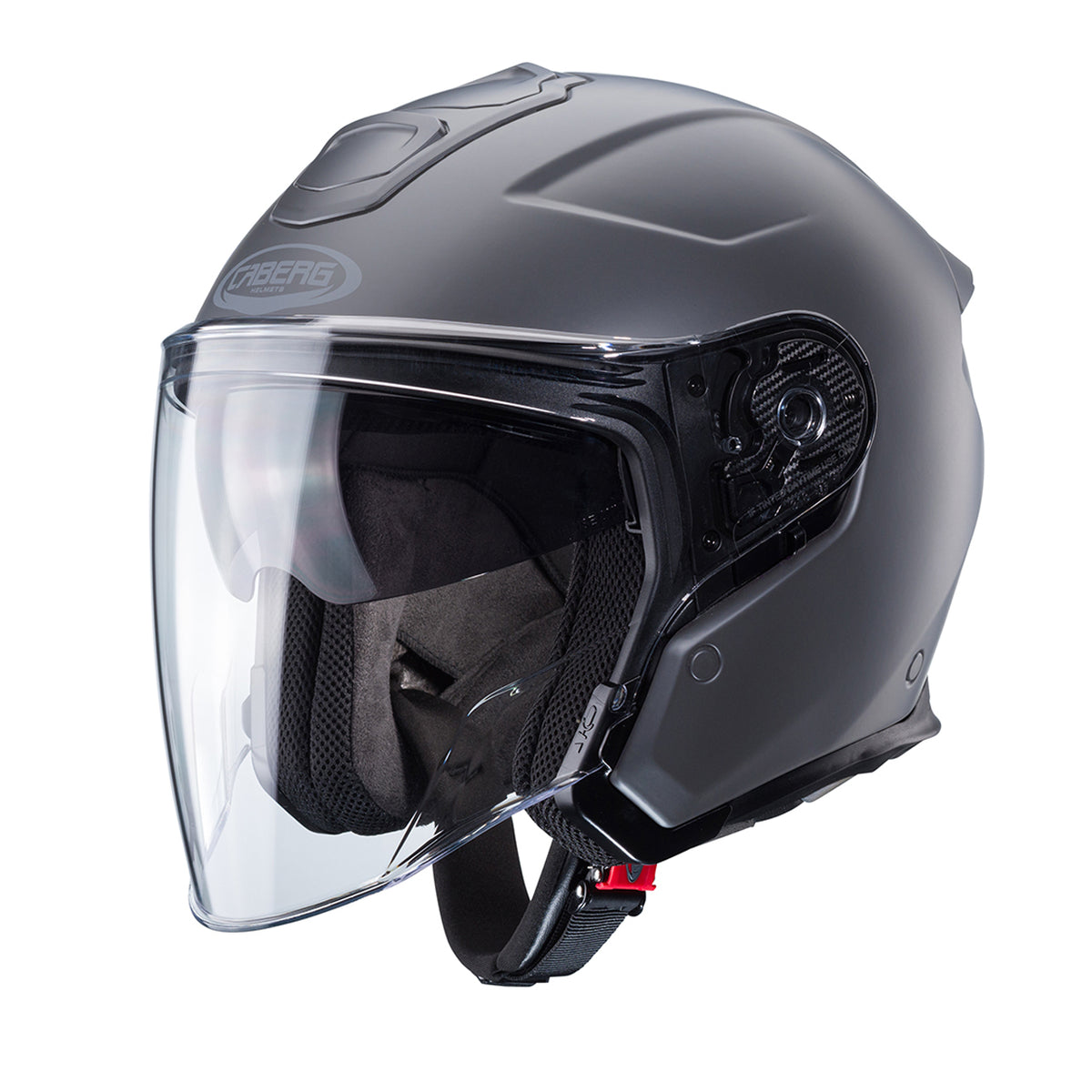 CABERG KASK OTWARTY JET OTWARTY FLYON II SOLID MATT GREY KOLOR SZARY MAT – zdjęcie 2