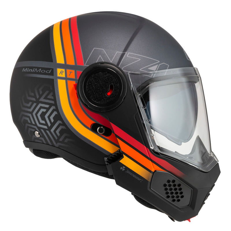 KASK MOTOCYKLOWY NZI MINIMOD DUO WATSON ANTRACITEBLACK ANTRACITE MATT XS