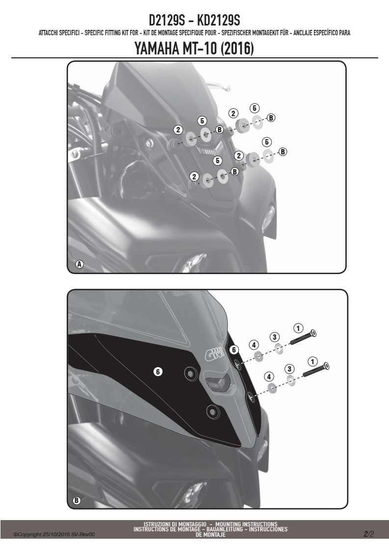 KAPPA SZYBA YAMAHA MT 10 '16-'21 53,5 X 42 CM PRZYCIEMNIANA – zdjęcie 3