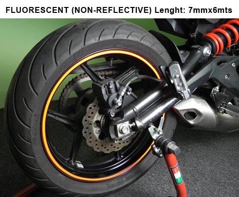 TAŚMA NA FELGĘ KEITI REFLECTIVE STICKER STRIP FLUORESCENT ORANGE