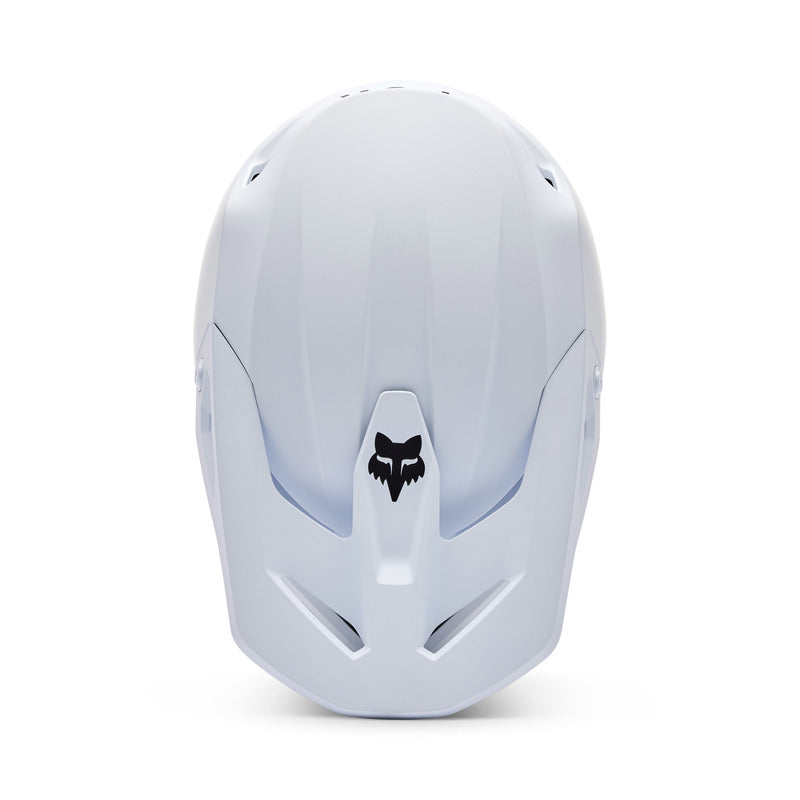 KASK MOTOCYKLOWY JUNIOR FOX V1 SOLID MATTE WHITE