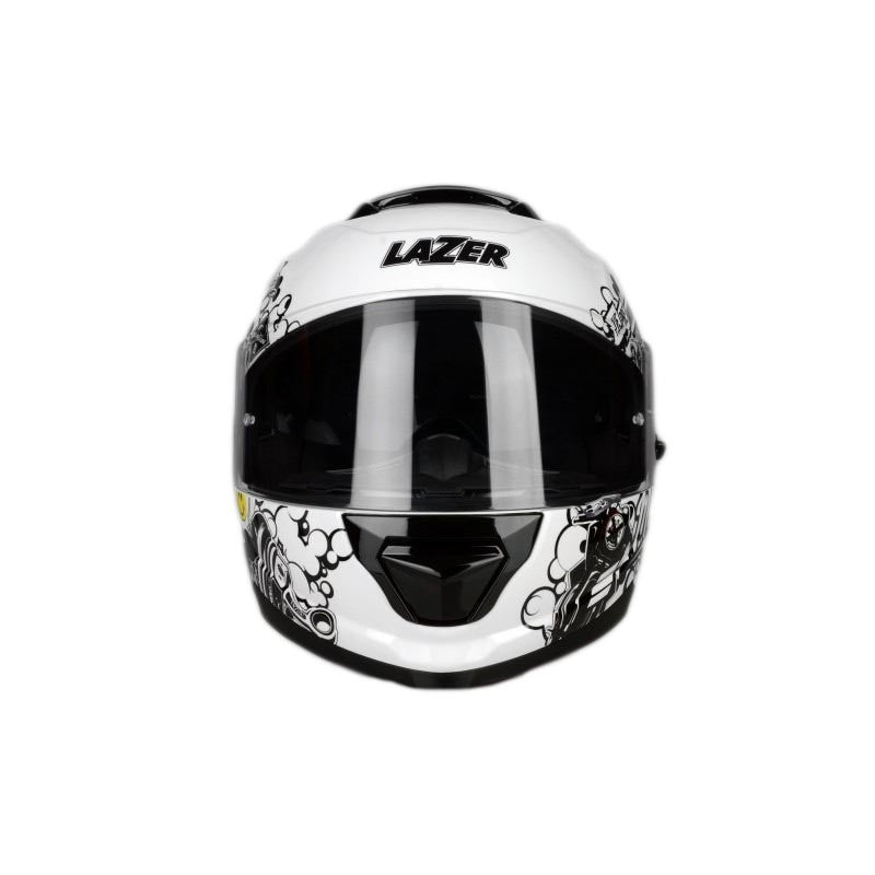 Kask Motocyklowy LAZER RAFALE EVO Stickerbomb (kol. Biały - Czarny - Srebrny - Czerwony)