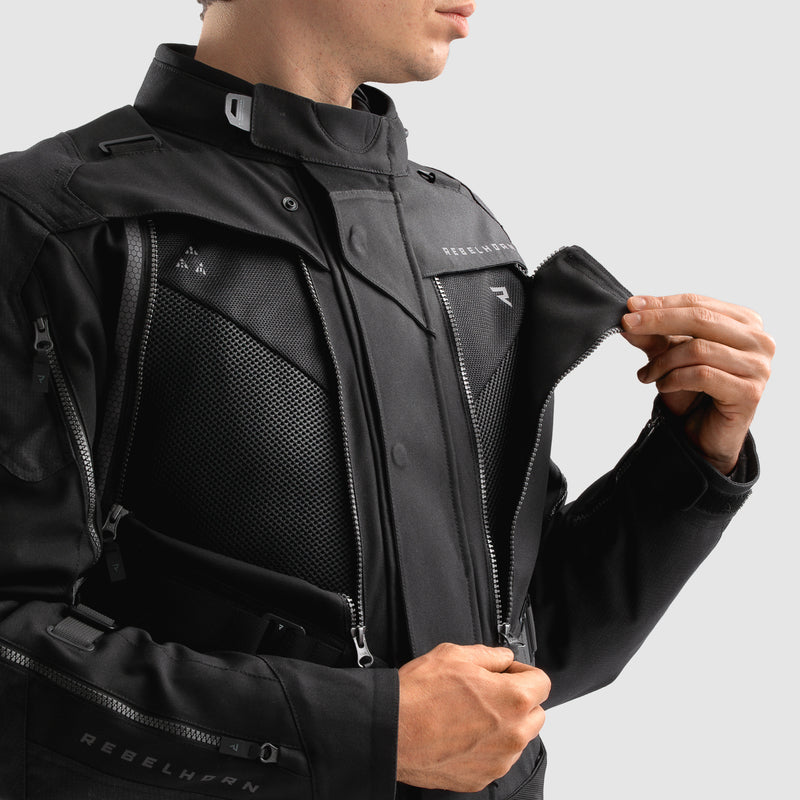 KURTKA MOTOCYKLOWA TEKSTYLNA REBELHORN HARDY 3.0 BLACK