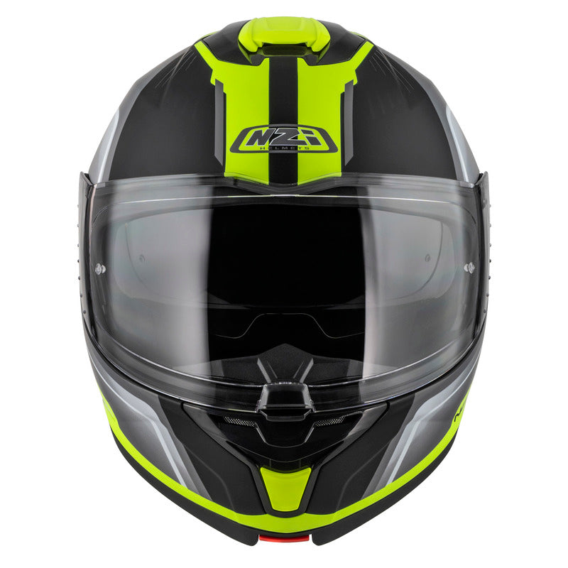 KASK MOTOCYKLOWY NZI COMBI 3 DUO ORBE BLACK ANTRACITE YELLOW MATT XS