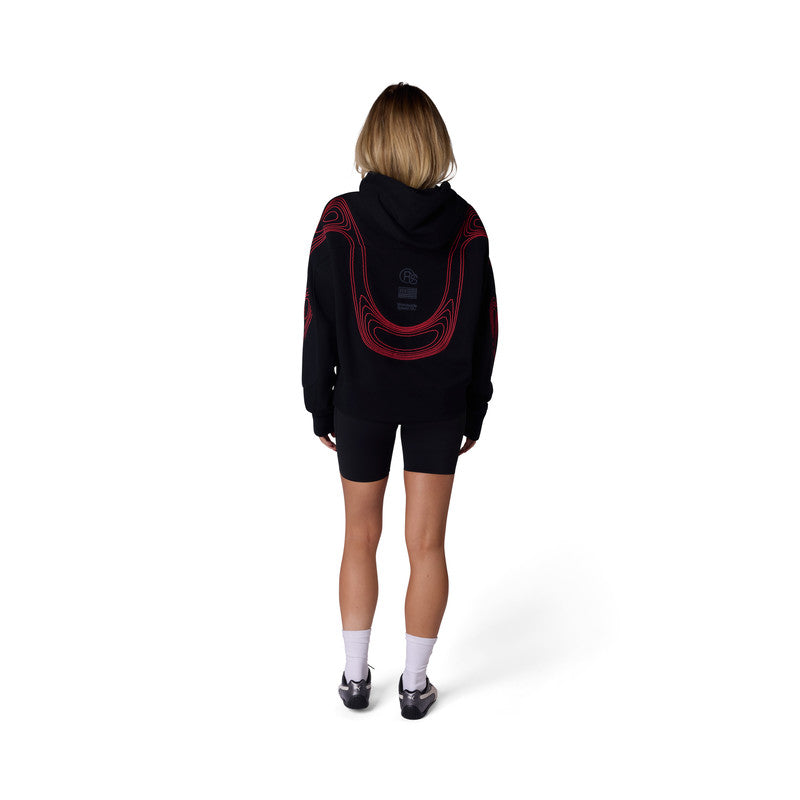 BLUZA Z KAPTUREM DAMSKA FOX VISION OVERSIZED FLEECE PO BLACK